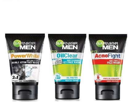 Garnier Men men face wash 100ml pack of 3 Face Wash - Price in India, Buy Garnier  Men men face wash 100ml pack of 3 Face Wash Online In India, Reviews,  Ratings