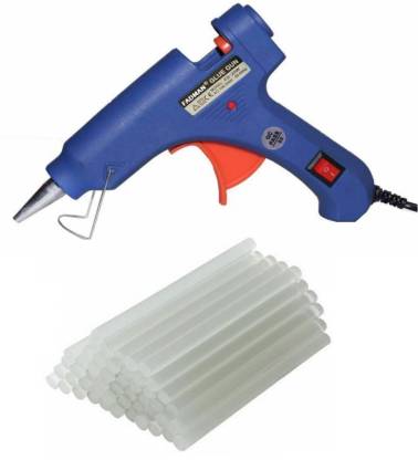 FADMAN Blue Mini 20 Watt & 25 Glue Sticks Hot Melt Glue Gun For Art & Crafts, DIY, Kirigami, Paper, PCB, Plush Toys, Crafts, Wood, Box Standard Temperature Corded Glue Gun