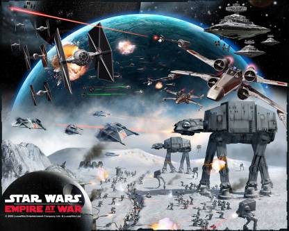 Movie Star Wars X Wing At At Walker Star Destroyer Tie Fighter Hd Wallpaper Background Paper Print Movies Posters In India Buy Art Film Design Movie Music Nature And Educational Paintings Wallpapers At