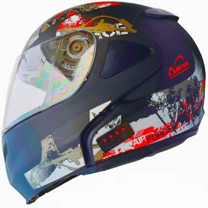 Aaron Detachable Hybrid Bluetooth Helmet air force with upgraded version Motorbike Helmet