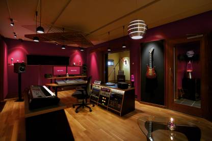Music Studio Room Control Guitar HD Wallpaper Background Fine Art Print -  Music posters in India - Buy art, film, design, movie, music, nature and  educational paintings/wallpapers at 