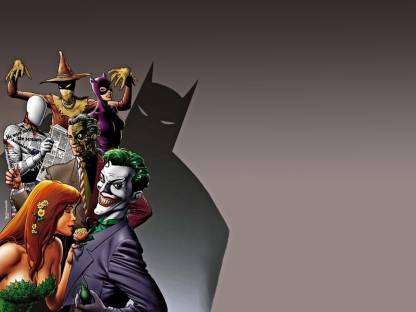 Comics Batman Joker Poison Ivy Two Face Scarecrow HD Wallpaper Background  Paper Print - Comics posters in India - Buy art, film, design, movie,  music, nature and educational paintings/wallpapers at 