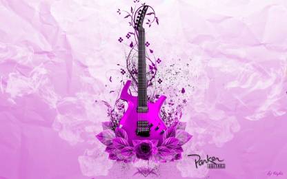 Music Guitar Purple HD Wallpaper Background Fine Art Print - Music posters  in India - Buy art, film, design, movie, music, nature and educational  paintings/wallpapers at 