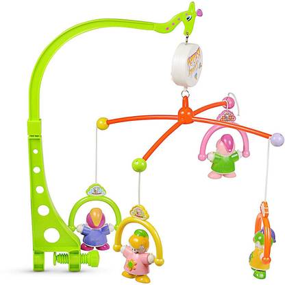 Guru Kripa Baby Products Presents New Born Baby Windup Sweet Cuddle Cot Cradle Musical Rattle Set