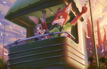 Akhuratha Poster Movie Zootopia Nick Wilde Sunset Judy Hopps Hd Wallpaper Background Fine Art Print Movies Posters In India Buy Art Film Design Movie Music Nature And Educational Paintings Wallpapers At