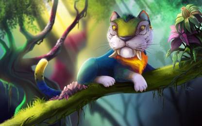 Movie The Croods Animal Tiger HD Wall Poster Paper Print - Movies posters in India - Buy art, film, design, movie, music, nature and educational paintings/wallpapers at Movie The Croods Animal Tiger HD Wall Poster Paper Print - Movies posters in India - Buy art, film, design, movie, music, nature and educational paintings/wallpapers at