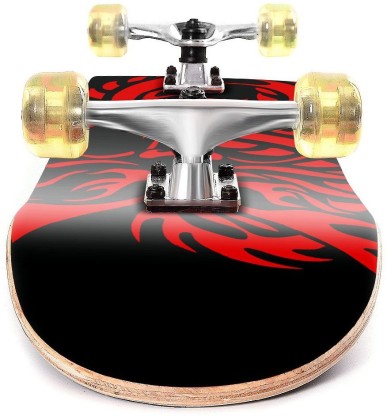 Two Bare Feet Complete Skateboard 31 x 8 inches Double Kick Maple Deck 