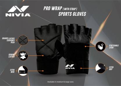 NIVIA ProWrap Gym & Fitness Gloves