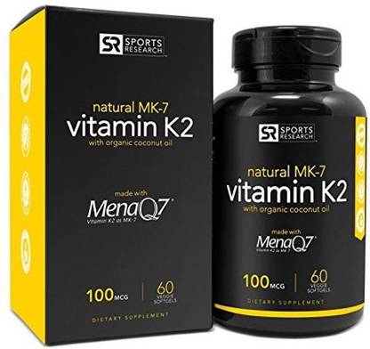 Sports Research Vitamin K2 (as MK7) 100mcg with Coconut Oil ...