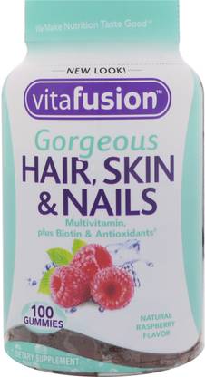 Vitafusion Gorgeous Hair, Skin & Nails Multivitamin Raspberry flavor, 100 Count Price in India - Buy Vitafusion Gorgeous Hair, Skin & Nails Multivitamin Raspberry flavor, 100 Count online at Vitafusion Gorgeous Hair, Skin & Nails Multivitamin Raspberry flavor, 100 Count Price in India - Buy Vitafusion Gorgeous Hair, Skin & Nails Multivitamin Raspberry flavor, 100 Count online at
