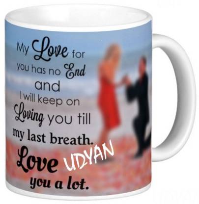Exocticaa LOVE QUOTES COFFEE MUG LQV 115UDYAN Ceramic Coffee Mug