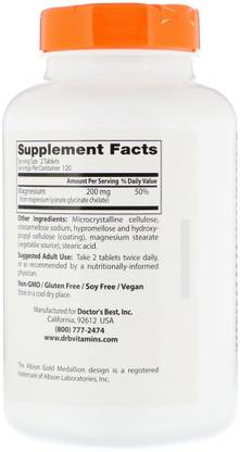Doctor's Best High Absorption Magnesium 100% Chelated with ...
