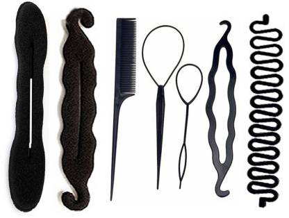 JAMPAK Hair combo kit / set of 7 pcs / Hair Styling tools Price in India -  Buy JAMPAK Hair combo kit / set of 7 pcs / Hair Styling tools online at  