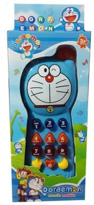 Gripix Doraemon Musical Mobile Phone Toy with Music & Lights Gift Kids Children (Multicolor)