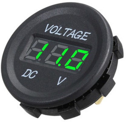 Carrfan 2 in 1 Car Digital Voltmeter/Time Clock Multifunction Waterproof Voltage Volt Meter Gauge Timer for Car Motorcycle Red 