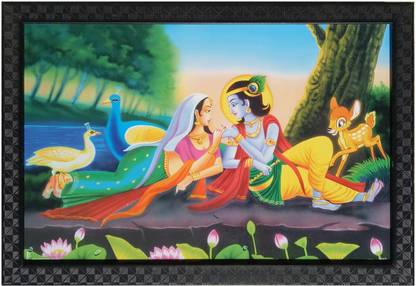 Art Collection Lord Krishna Radha Krishna Painting With Frame Radha Krishna Painting With Frame Lord Krishna