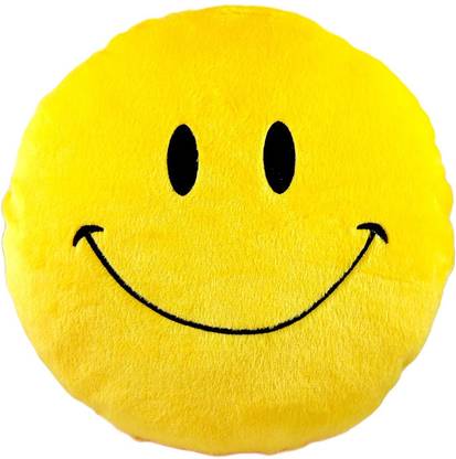 CTW Polyester Smiley Decorative Cushion Pack of 1