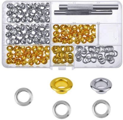 Shoes BTNOW 240 Pieces Grommet Kit Metal Eyelet Kit for Bag 1/4 inches 8 Colors DIY Project 
