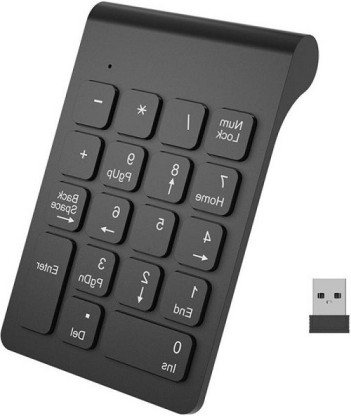 Mini Digital Numpad 18 Tasten Ergonomische Ziffernblock-Tastatur mit 2,4-G-USB-Empfänger und Schokoladentastatur für Laptop/PC/Desktop Rosa Drahtlose Zehnertastatur 