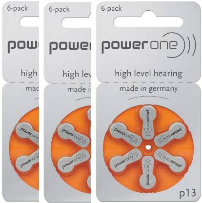 Power one P13 Hearing Aid Batteries 1.45V 3 patta (18 battery) Button Cells  Stethoscope Case Price in India - Buy Power one P13 Hearing Aid Batteries  1.45V 3 patta (18 battery) Button