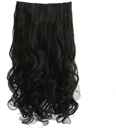 Alizz natural black clip in hair extensions wavy hair wig for girls and  women natural looks artificial hair top quality volumizer Hair Extension  Price in India - Buy Alizz natural black clip