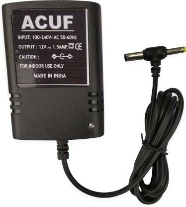 Acuf 12v 1 5amp Power Worldwide Adaptor Black Price In India Flipkart Com