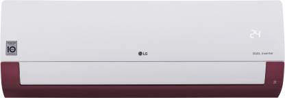 LG 1.5 Ton 5 Star Split Dual Inverter AC  - White, Maroon