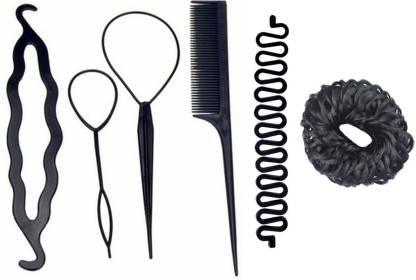 Stylazo Hair Accessory Combo Of Juda Bands / Comb / Braid Tools / Bun Maker  For Girls And Women Bun, Bun Clip, Hair Accessory Set, Bun Stick Hair Clip  Price in India -