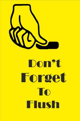 Funny Poster"Don't Forget To Flush" Posters for Room, Toilet, Bathroom ...