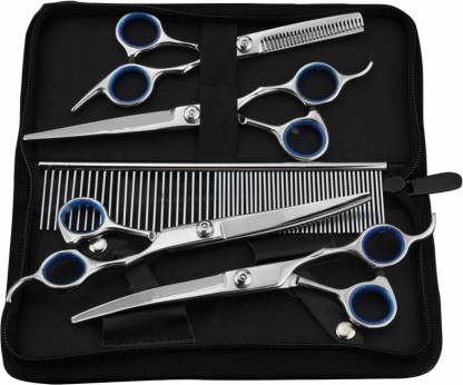 Jainsons Pet Products Pet Hair Cut Stainless Steel Scissors Clippers Flat  Tooth Cut Pets Beauty Tools Set Kit Dogs Grooming Hair Cutting Scissor Set  Steel Pet Hair Trimmer Price in India -