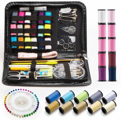 Scissors 68 Travel Sewing Set Filled with Mending and Sewing Needles Traveling Sewing kit for Home Sewing Kit Bundle Travel & Emergency DIY/Emergency/Beginner Thimble 