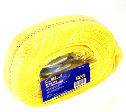 5M Long Mozzbi Recovery Tow Strap 3 with D-Ring Shackle and Loops End Heavy Duty 20000 lbs 