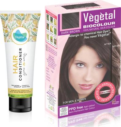 VEGETAL Bio Hair Colour Dark Brown 150gm + Conditioner 100ml Price in India - Buy VEGETAL Bio Hair Colour Dark Brown 150gm + Conditioner 100ml online at VEGETAL Bio Hair Colour Dark Brown 150gm + Conditioner 100ml Price in India - Buy VEGETAL Bio Hair Colour Dark Brown 150gm + Conditioner 100ml online at