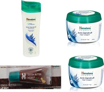 Himalaya Herbals Anti Dandruff Shampoo, Anti Dandruff Hair Cream, Cocoa  Butter Lip Balm Price in India - Buy Himalaya Herbals Anti Dandruff  Shampoo, Anti Dandruff Hair Cream, Cocoa Butter Lip Balm online