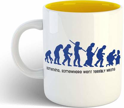 iKraft Human Evolution Funny Cartoon Printed Dual Tone Coffee Ceramic  Coffee Mug Price in India - Buy iKraft Human Evolution Funny Cartoon  Printed Dual Tone Coffee Ceramic Coffee Mug online at 