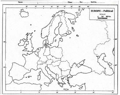 flipkart com craftwaft political map of europe blank a4 67 gsm project paper project paper