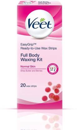 Veet .Veet Full Body Waxing Kit for Normal Skin, 20 strips Strips - Price  in India, Buy Veet .Veet Full Body Waxing Kit for Normal Skin, 20 strips  Strips Online In India,