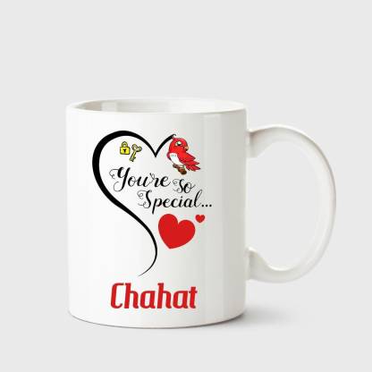 CHANAKYA You're so special Chahat White Coffee Name Ceramic Ceramic Coffee  Mug Price in India - Buy CHANAKYA You're so special Chahat White Coffee  Name Ceramic Ceramic Coffee Mug online at 