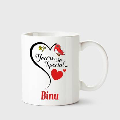 CHANAKYA You're so special Binu White Coffee Name Ceramic Ceramic Coffee  Mug Price in India - Buy CHANAKYA You're so special Binu White Coffee Name  Ceramic Ceramic Coffee Mug online at 