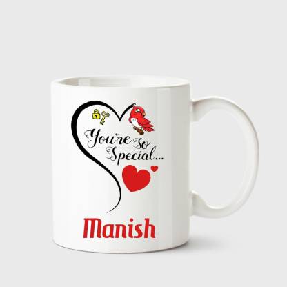 CHANAKYA You're so special Manish White Coffee Name Ceramic Ceramic Coffee  Mug Price in India - Buy CHANAKYA You're so special Manish White Coffee Name  Ceramic Ceramic Coffee Mug online at 