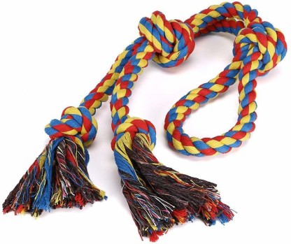 Durable Tugger to Exercise and Solo Play for Medium to Large Dogs Retractable Interactive Dog Rope Pull & Tug of War Toy Dog Rope Toys for Pet Aggressive Chewers Dog Tug Toy 