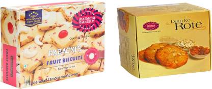 KARACHI BAKERY Fruit Biscuits & Dum Ke Rote Blast Combo Cookies Price ...
