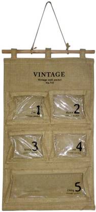 Evana Jute Vintage Wall Hanging Pocket Organizer Accessories Organizer Price In India Buy Evana Jute Vintage Wall Hanging Pocket Organizer Accessories Organizer Online At Flipkart Com