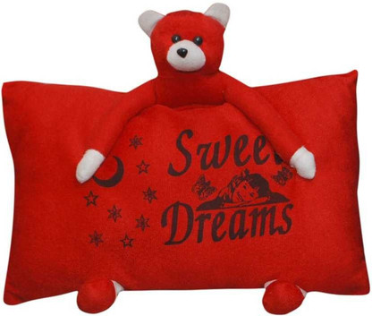 teddy bear with pillow
