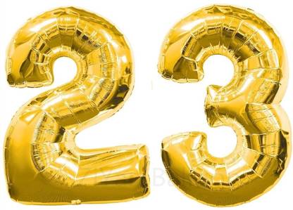 Flipkart Com Bash N Splash Solid Golden Number Foil Balloon Twenty Three 23 Birthday Party Balloon Letter Balloon Letter Balloon