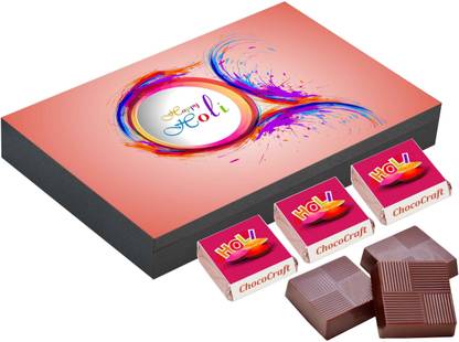 CHOCOCRAFT Holi colorful gift, 18 Chocolate Gift Box, chocolate for girlfriend Truffles
