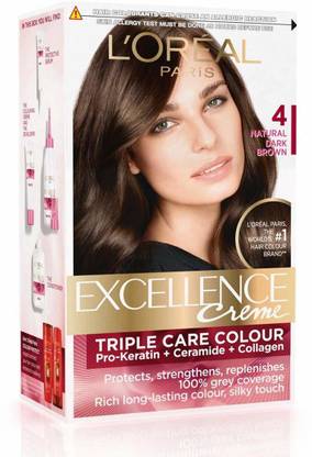 L'Oréal Paris Excellence Creme Hair Color, 4 Natural Dark Brown, 72ml+100g , Natural Dark Brown - Price in India, Buy L'Oréal Paris Excellence Creme Hair Color, 4 Natural Dark Brown, 72ml+100g , L'Oréal Paris Excellence Creme Hair Color, 4 Natural Dark Brown, 72ml+100g , Natural Dark Brown - Price in India, Buy L'Oréal Paris Excellence Creme Hair Color, 4 Natural Dark Brown, 72ml+100g ,