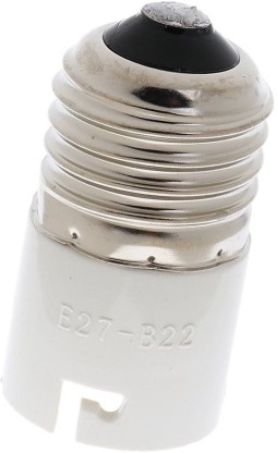 Useful E27 Round Plastic Base Screw Light Bulb Lamp Socket Holder White 