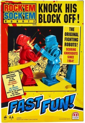 Mattel Games ROCK 'EM SOCK 'EM ROBOTS Classic Toy Fighting Battle Fast Fun! 