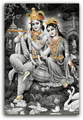 Art Amori Black & White Radhe Krishna Canvas Painting Canvas 24 inch x 18  inch Painting Price in India - Buy Art Amori Black & White Radhe Krishna  Canvas Painting Canvas 24